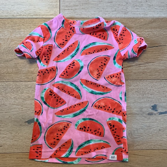 BabyGap short sleeve watermelon PJ set - Picture 3 of 7